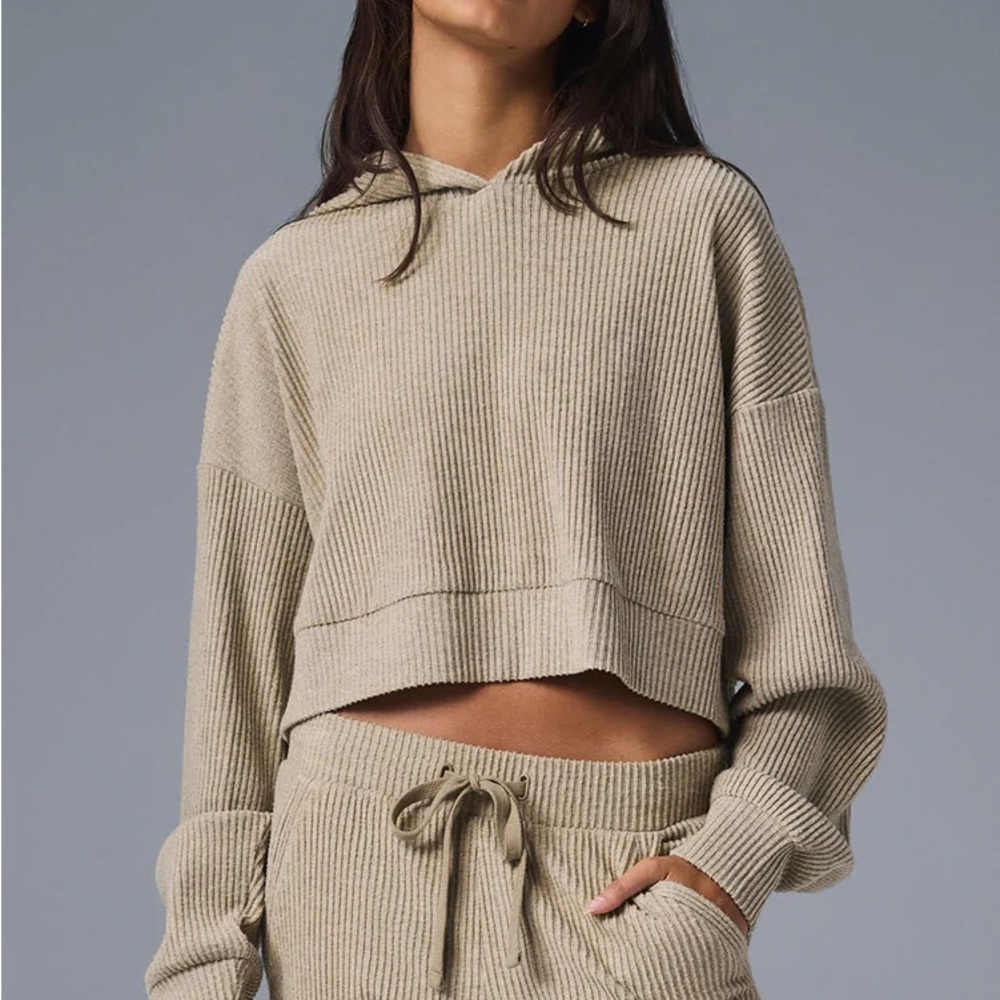 ALO Yoga Muse Heather Sweatsuit (top and bottom)